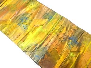 アンティーク　幾何学模様織出し袋帯（材料）